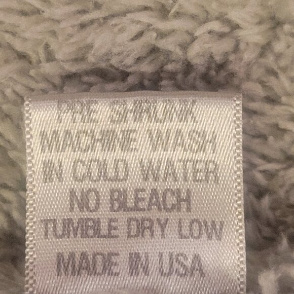 XCVI Light Green Khaki 100% Cotton Ruched Plush Fleece Lined Hooded Jacket Sz L - Picture 16 of 16